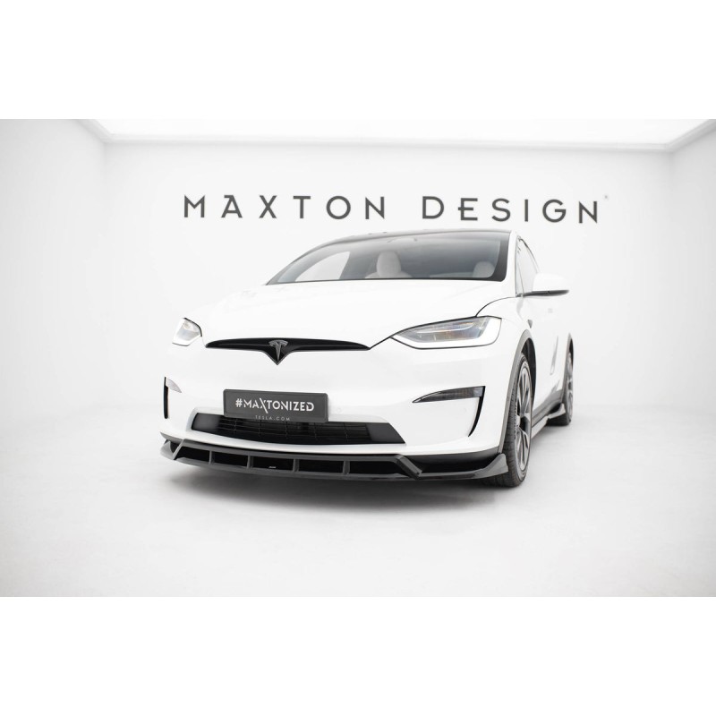 Kit carrosserie Maxton Design Tesla Model X Mk1 restylée (2021+) : lame avant, bas de caisse, lame arrière, becquet