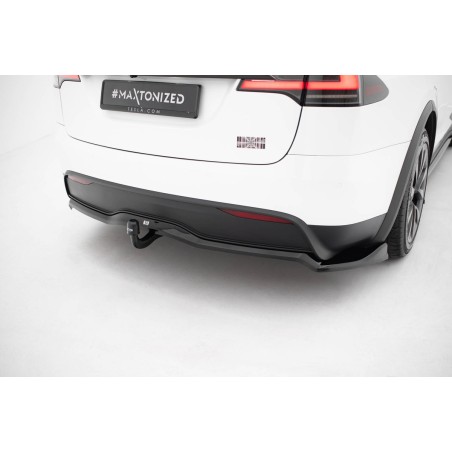 Kit carrosserie Maxton Design Tesla Model X Mk1 restylée (2021+) : lame avant, bas de caisse, lame arrière, becquet