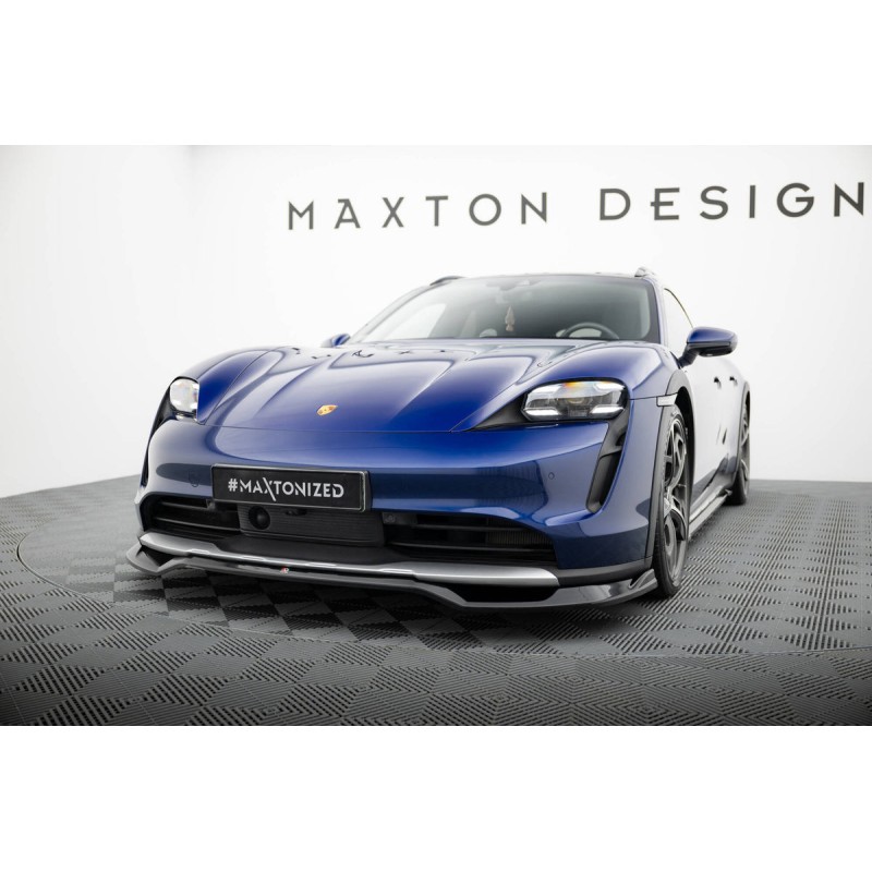 Kit carrosserie Maxton Design Porsche Taycan Cross Turismo 4S (2021-2024) : lame avant, bas de caisse, lames arrière, becquet