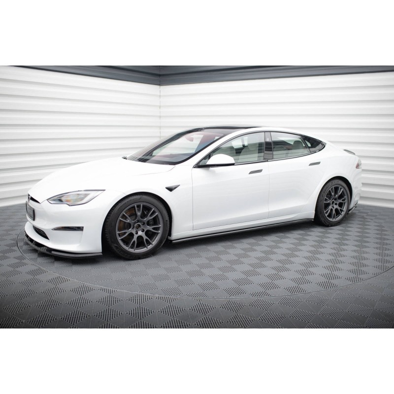 Kit carrosserie Maxton Design Tesla Model S Plaid Mk1 restylée (2021+) : lame avant, bas de caisse, lame arrière, becquet