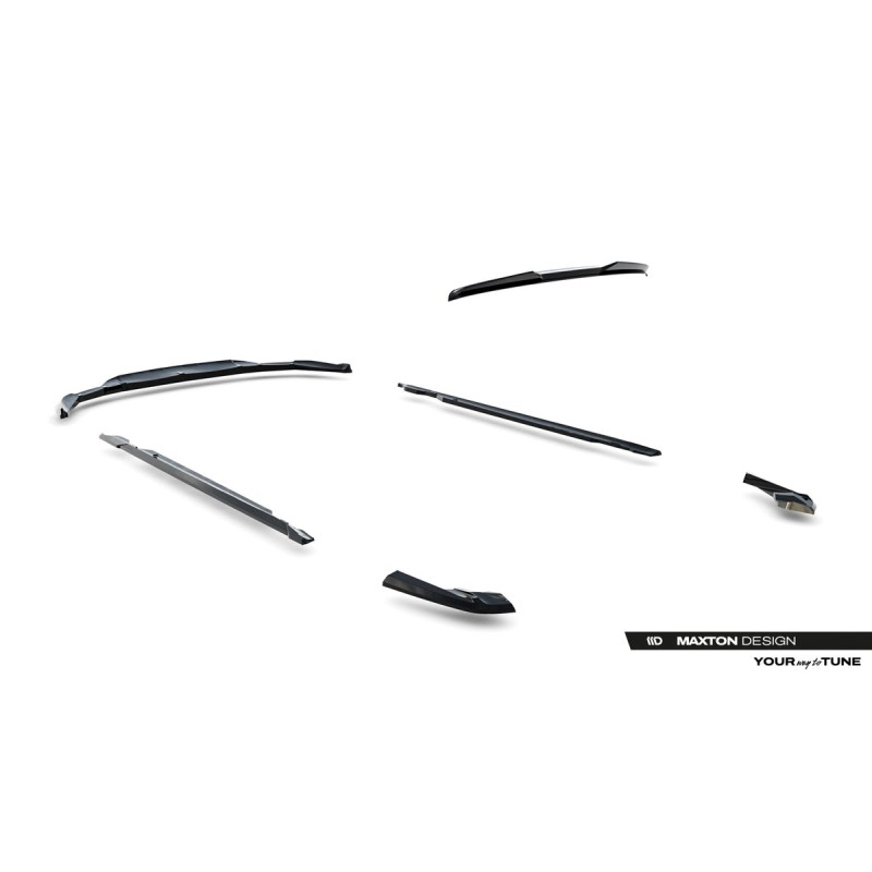 Kit carrosserie Maxton Design Porsche Taycan Cross Turismo 4S (2021-2024) : lame avant, bas de caisse, lames arrière, becquet