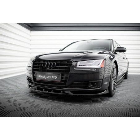 Kit carrosserie Maxton Design Audi A8 long D4 restylée (2013-2017) : lame avant, bas de caisse, lames arrière, becquet