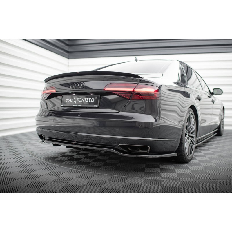 Kit carrosserie Maxton Design Audi A8 long D4 restylée (2013-2017) : lame avant, bas de caisse, lames arrière, becquet