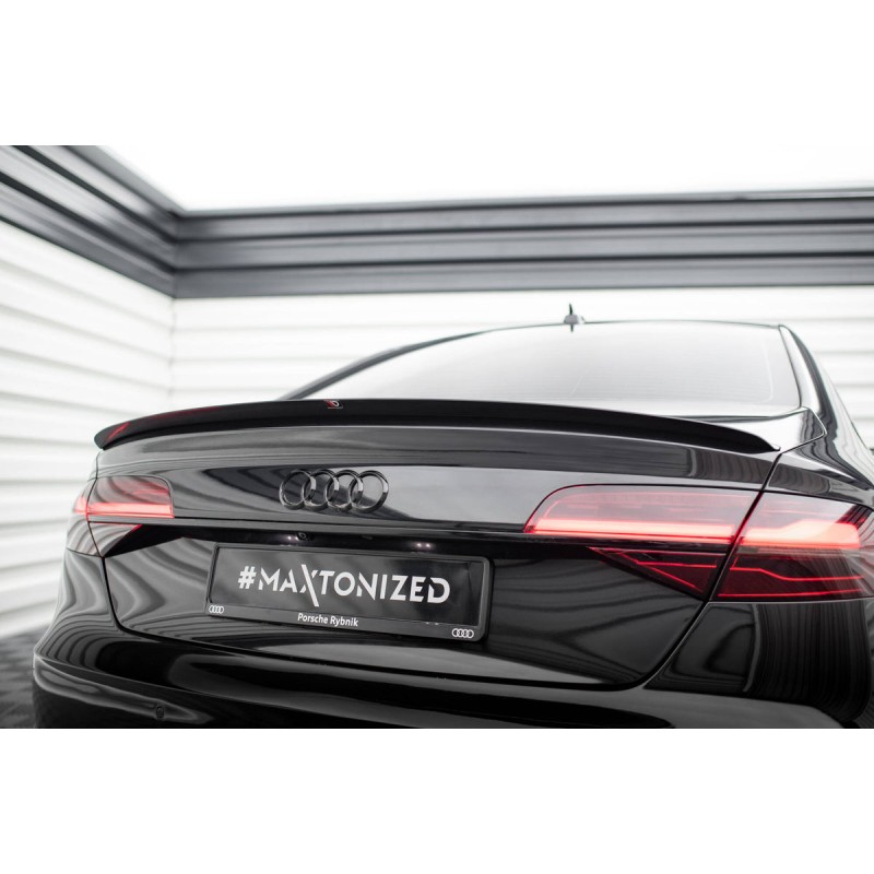 Kit carrosserie Maxton Design Audi A8 long D4 restylée (2013-2017) : lame avant, bas de caisse, lames arrière, becquet