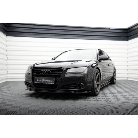 Kit carrosserie Maxton Design Audi A8 D4 (2009-2013) : lame avant, bas de caisse, lames arrière, becquet