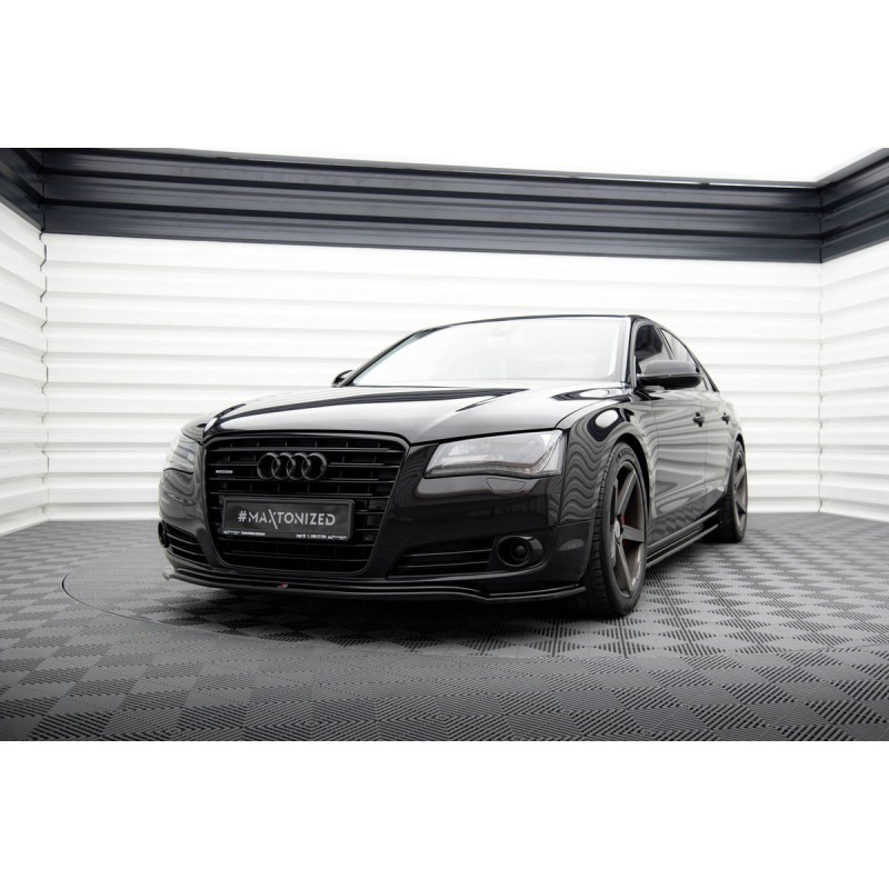 Kit carrosserie Maxton Design Audi A8 D4 (2009-2013) : lame avant, bas de caisse, lames arrière, becquet