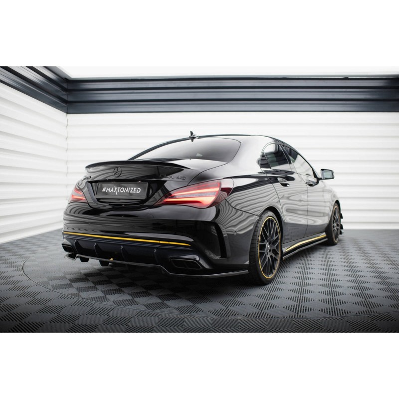 Kit carrosserie Maxton Design Mercedes-AMG CLA 45 Aero C117 restylée (2017-2019) : lame avant, bas de caisse, lame arrière