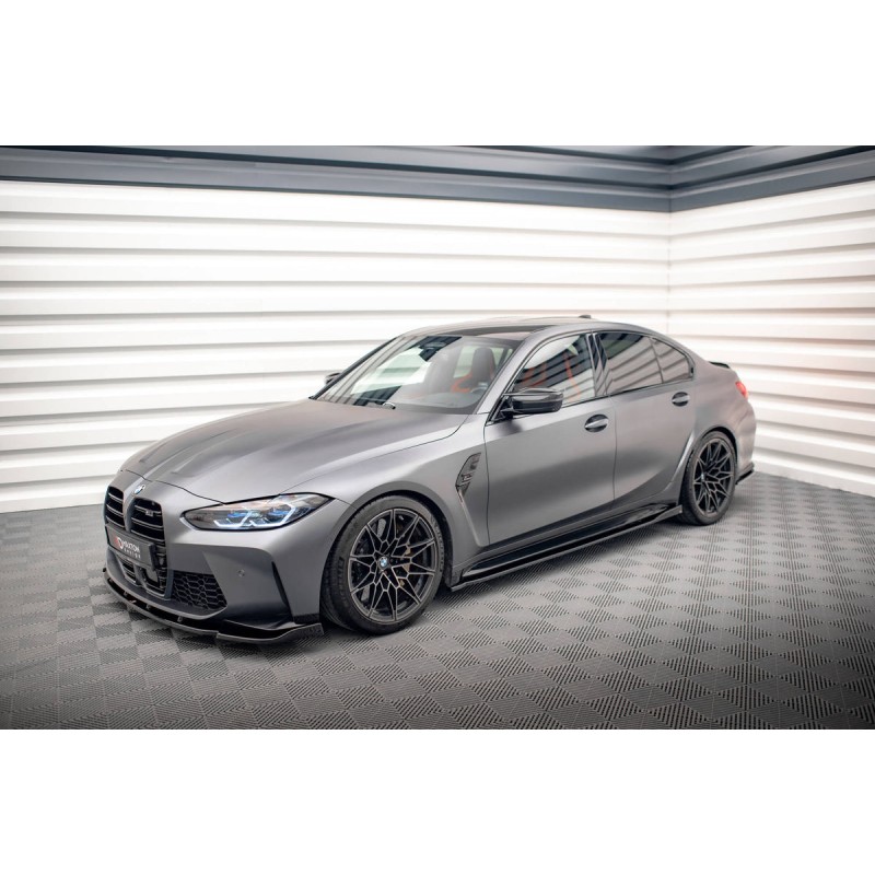 Kit carrosserie Maxton Design BMW M3 Berline G80 (2021+) : lame avant, bas de caisse, lames arrière, becquet