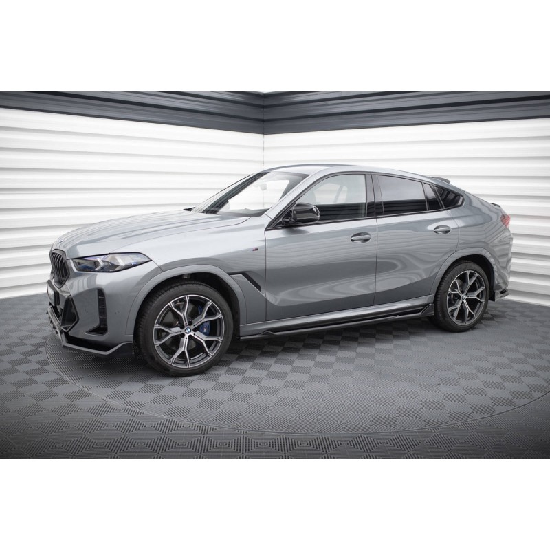 Kit carrosserie Maxton Design BMW X6 M-Pack G06 restylée (2023+) : lame avant, bas de caisse, lame arrière, becquet