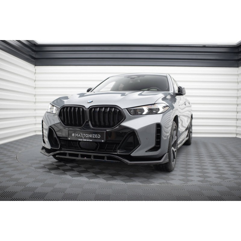 Kit carrosserie Maxton Design BMW X6 M-Pack G06 restylée (2023+) : lame avant, bas de caisse, lame arrière, becquet