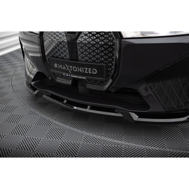 Kit carrosserie Maxton Design BMW iX M-Pack i20 (2021-2025) : lame avant, bas de caisse, lame arrière, becquet