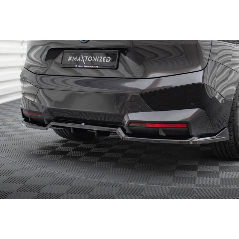 Kit carrosserie Maxton Design BMW iX M-Pack i20 (2021-2025) : lame avant, bas de caisse, lame arrière, becquet