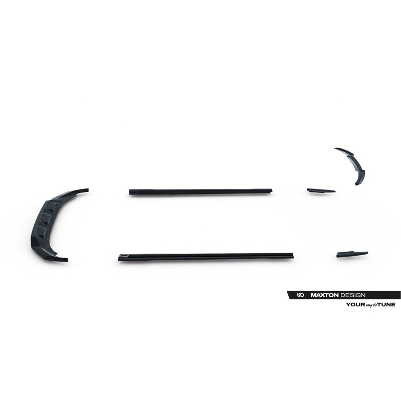 Kit carrosserie Maxton Design Audi SQ7 Mk2 (4M) restylée V.1 (2019-2023) : lame avant, bas de caisse, lames arrière, becquet