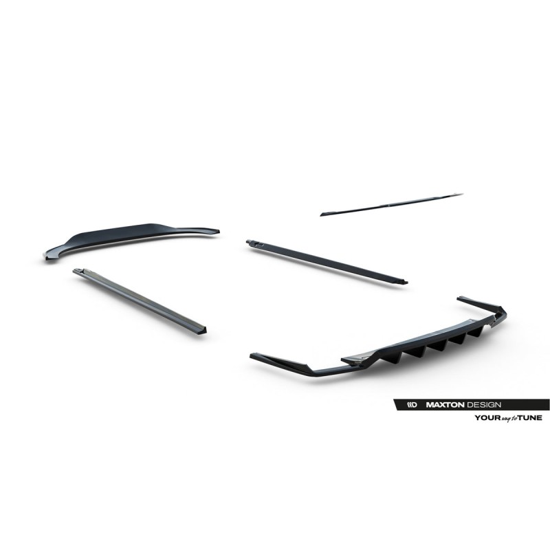 Kit carrosserie Maxton Design Audi SQ7 Mk2 V.1 (2016-2019) : lame avant, bas de caisse, lame arrière, becquet