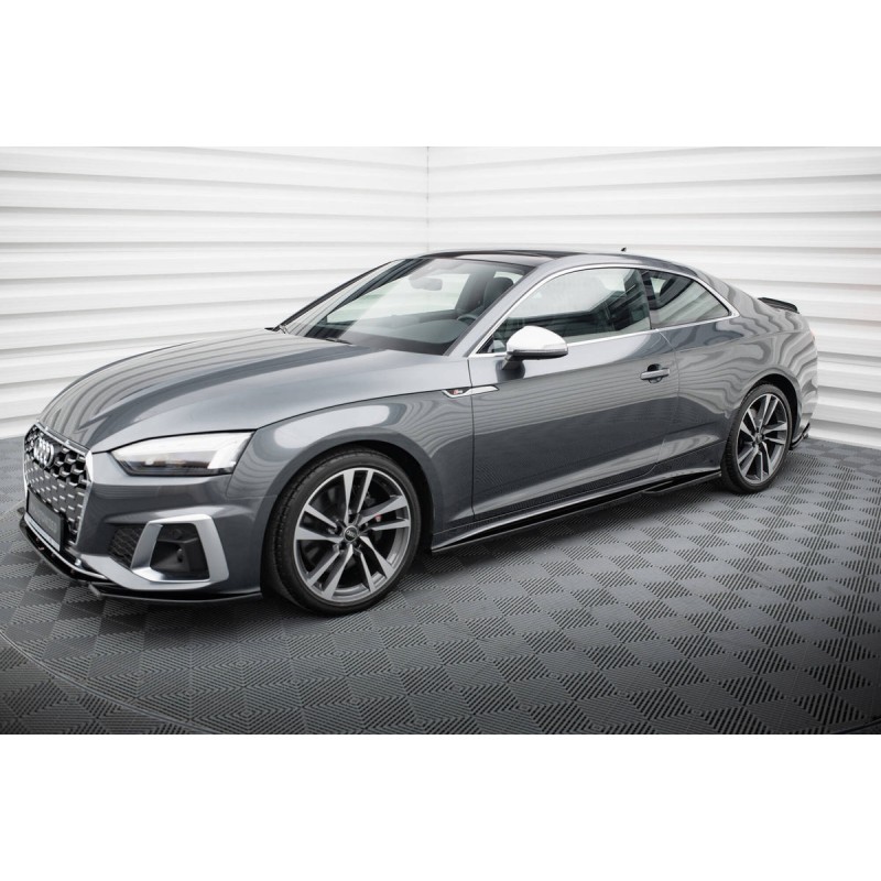 Kit carrosserie Maxton Design Audi A5 S-Line Coupé F5 restylée (2019-2024) : lame avant, bas de caisse, lame arrière, becquet