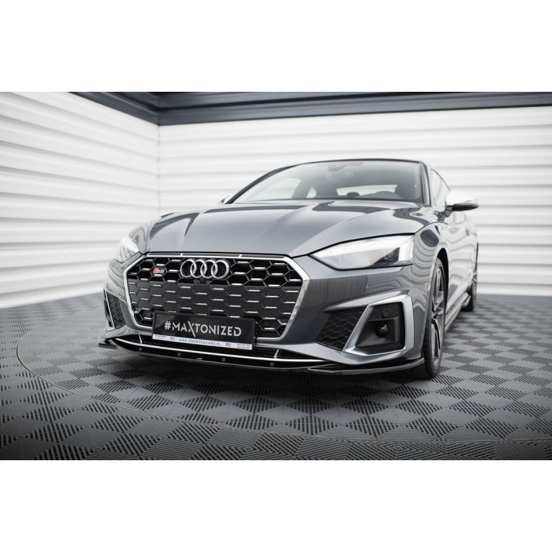Kit carrosserie Maxton Design Audi A5 S-Line Coupé F5 restylée (2019-2024) : lame avant, bas de caisse, lame arrière, becquet