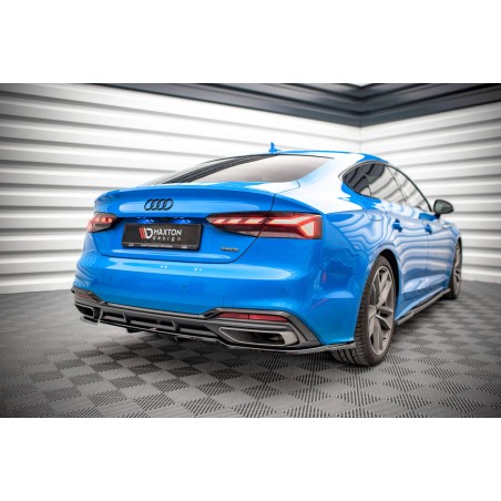 Kit carrosserie Maxton Design Audi A5 S-Line Coupé F5 restylée (2019-2024) : lame avant, bas de caisse, lame arrière, becquet