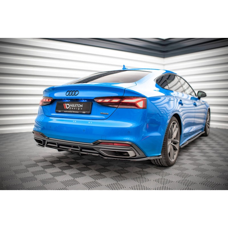 Kit carrosserie Maxton Design Audi A5 S-Line Coupé F5 restylée (2019-2024) : lame avant, bas de caisse, lame arrière, becquet