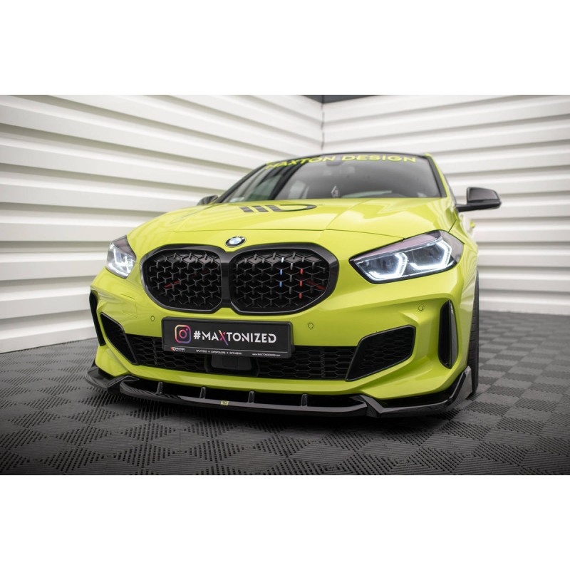 Kit carrosserie Maxton Design BMW M135i F40 V.1 (2019-2024) : lame avant, bas de caisse, diffuseur arrière, becquet