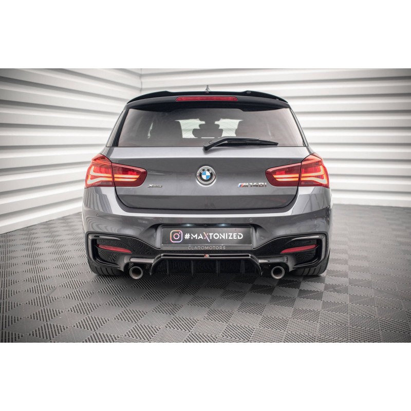 Kit carrosserie Maxton Design BMW M140i F20 restylée V.1 (2015-2019) : lame avant, bas de caisse, diffuseur arrière, becquet