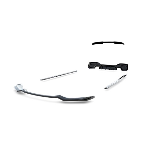 Kit carrosserie Maxton Design BMW M140i F20 restylée V.1 (2015-2019) : lame avant, bas de caisse, diffuseur arrière, becquet