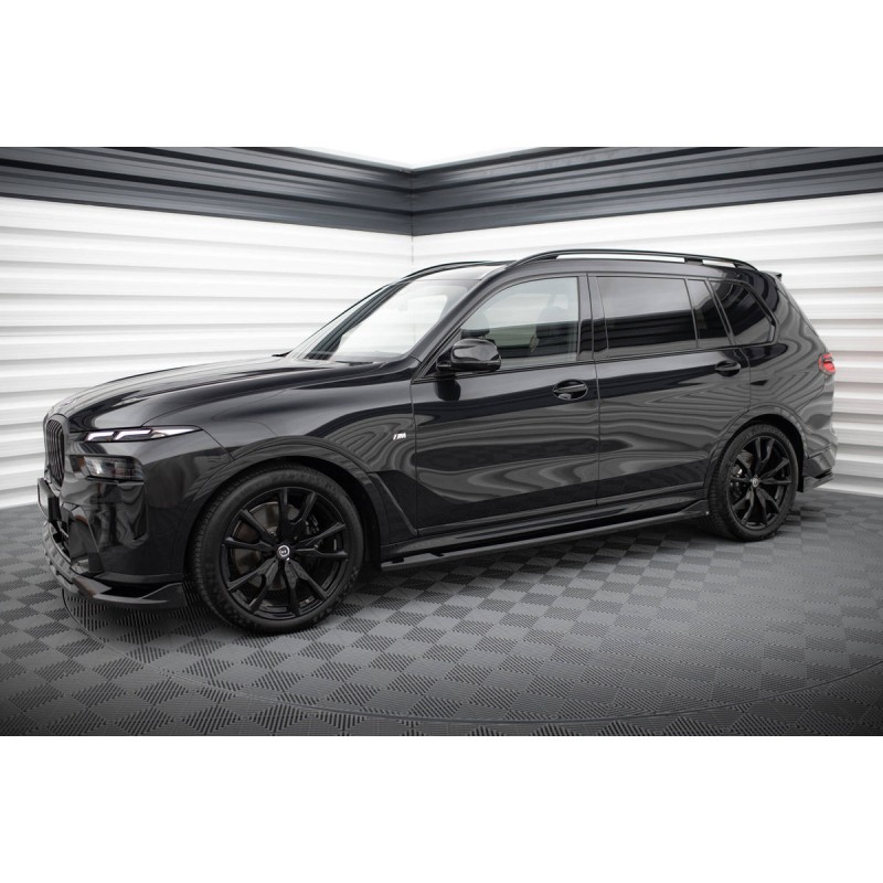 Kit carrosserie Maxton Design BMW X7 M-Pack G07 restylée (2022+) : lame avant, bas de caisse, lame arrière, becquet