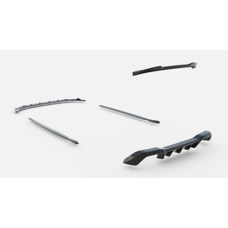 Kit carrosserie Maxton Design Volkswagen Golf R 5 portes Mk8 (2020-2024) : lame avant, bas de caisse, diffuseur arrière, becquet