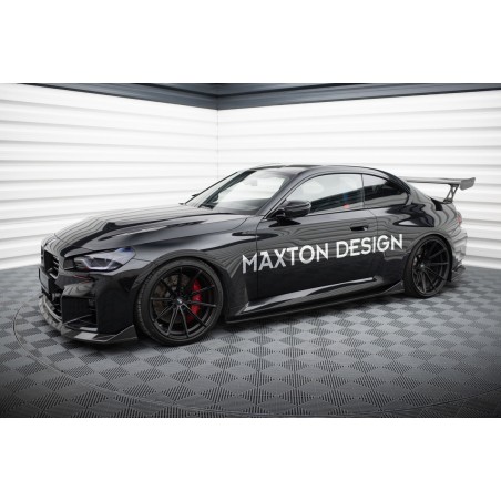 Kit carrosserie carbone Maxton Design BMW M2 G87 (2023+) : lame avant, bas de caisse, becquet, diffuseur arrière, lames arrière
