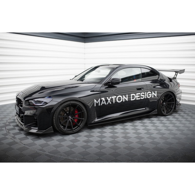 Kit carrosserie carbone Maxton Design BMW M2 G87 (2023+) : lame avant, bas de caisse, becquet, diffuseur arrière, lames arrière