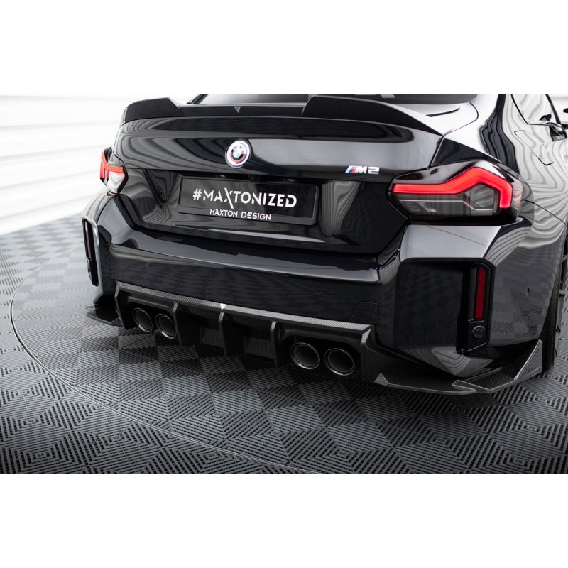 Kit carrosserie carbone Maxton Design BMW M2 G87 (2023+) : lame avant, bas de caisse, becquet, diffuseur arrière, lames arrière
