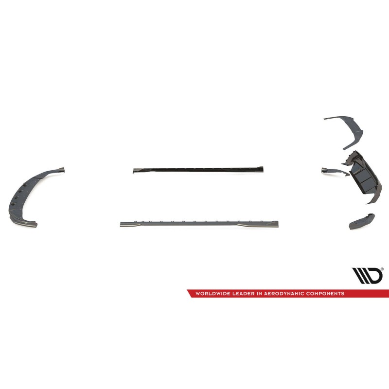 Kit carrosserie carbone Maxton Design BMW Série 1 F40 M-Pack / M135i (2019-2023) : bas de caisse, lames arrière, becquet