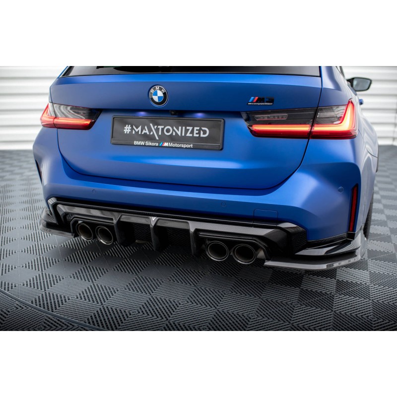 Kit carrosserie carbone Maxton Design BMW M3 G81 Touring (2022+) : lame avant, bas de caisse, diffuseur arrière, lames arrière