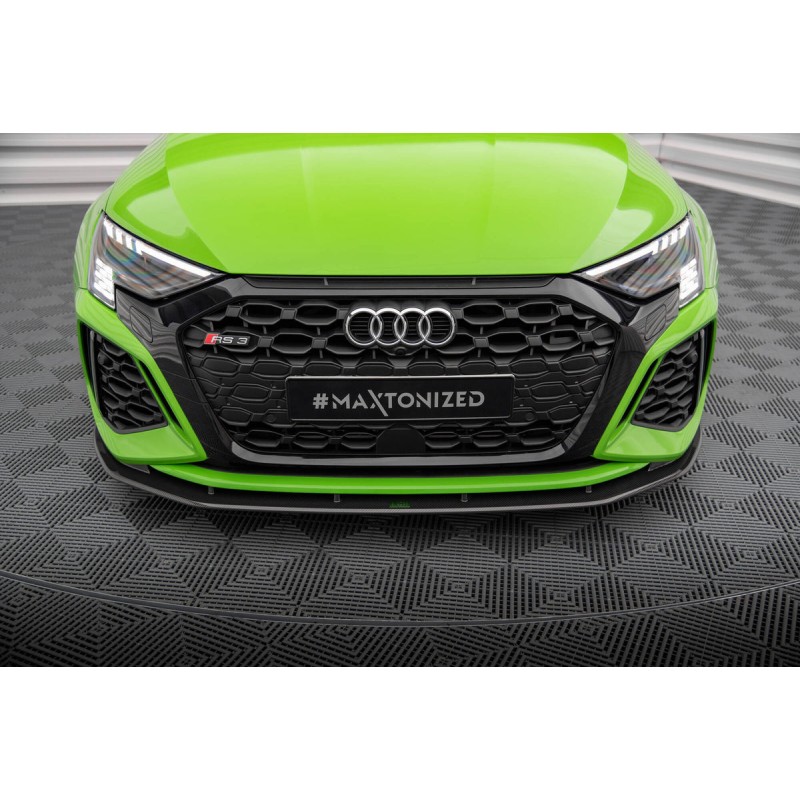 Kit carrosserie carbone Maxton Design Audi RS3 8Y Berline (2020-2024) : lame avant, becquet, bas de caisse