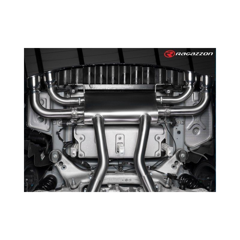 Silencieux arrière duplex RAGAZZON ALFA ROMEO Giulia 952 2.9 Bi-Turbo 510ch Quadrifoglio (2016+) - 2 sorties rondes (ECE)