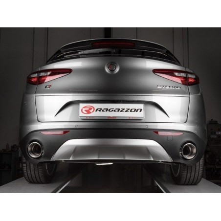 Sortie d'échappement ronde Sport Line 2 / 129 mm RAGAZZON ALFA ROMEO Stelvio 949 2.0 Turbo Q4 280ch (2017+)