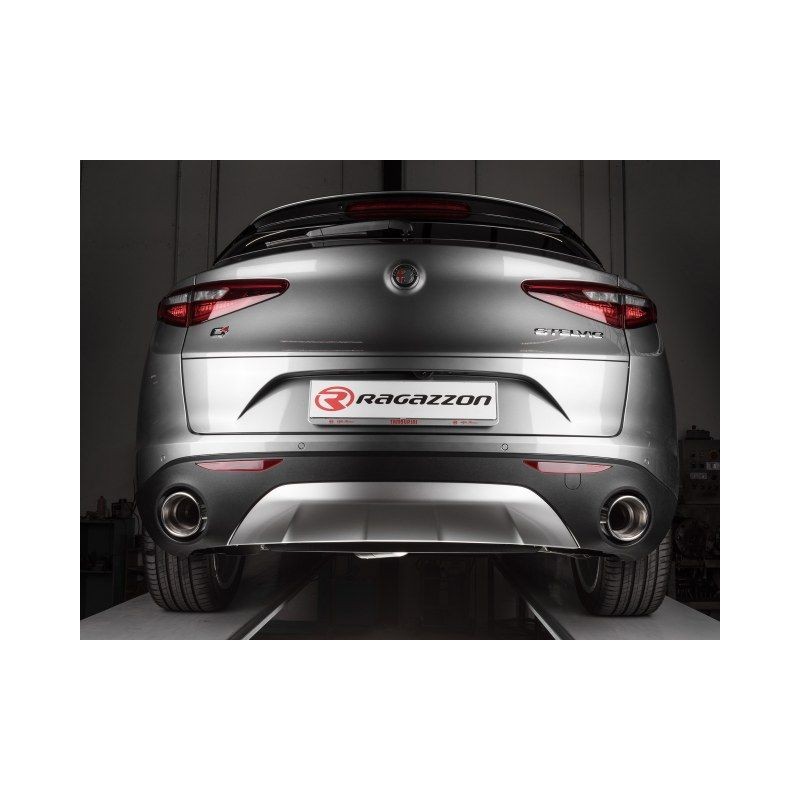 Sortie d'échappement ronde Sport Line 2 / 129 mm RAGAZZON ALFA ROMEO Stelvio 949 2.0 Turbo Q4 280ch (2017+)