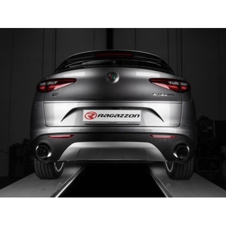 Sortie d'échappement ronde Carbon Shot 2 / 118 mm RAGAZZON ALFA ROMEO Stelvio 949 2.0 Turbo Q4 280ch (2017+)