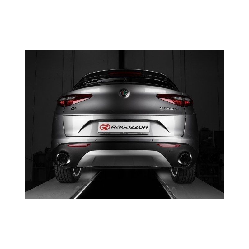 Sortie d'échappement ronde Carbon Shot 2 / 118 mm RAGAZZON ALFA ROMEO Stelvio 949 2.0 Turbo Q4 280ch (2017+)