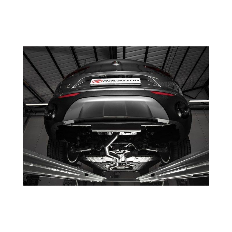 Sortie d'échappement ronde Carbon Shot 2 / 118 mm RAGAZZON ALFA ROMEO Stelvio 949 2.0 Turbo Q4 280ch (2017+)