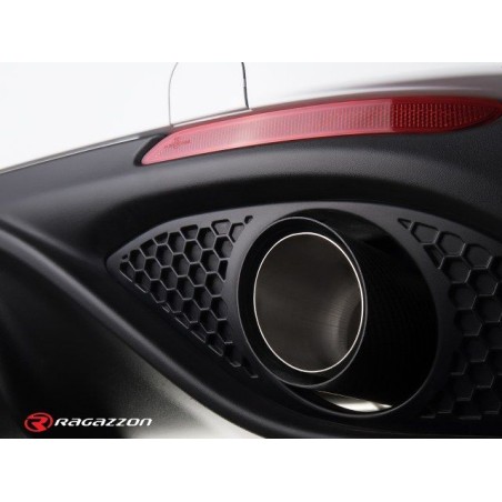Tubes arrière RAGAZZON ALFA ROMEO Giulia 952 2.0 Turbo Q4 Veloce 280ch (2016+) - sortie ronde carbone (Race)
