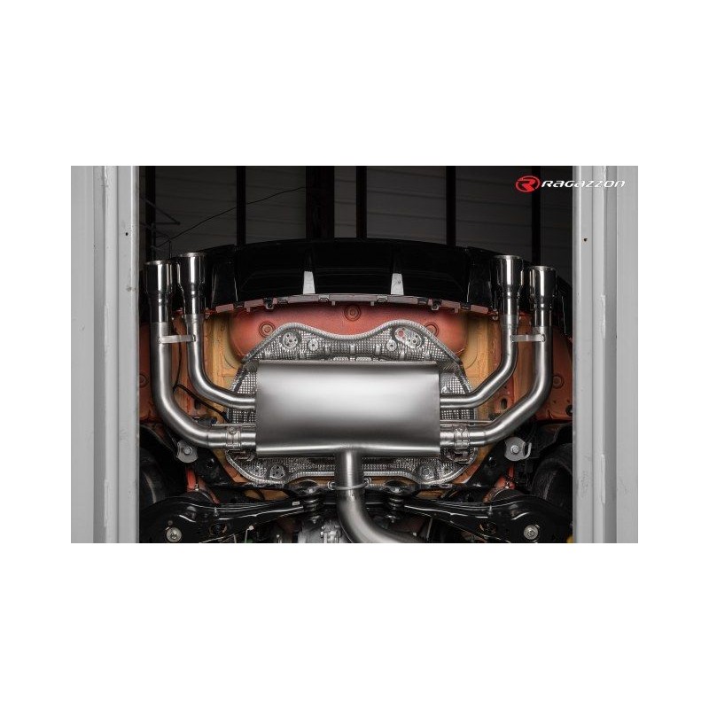 Silencieux arrière duplex RAGAZZON AUDI RS3 typ 8V Sedan 2.5TFSI Quattro 400ch (2017-05/2018) - 2 sorties rondes décalées (ECE)