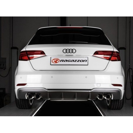 Silencieux arrière duplex RAGAZZON AUDI A3 typ 8V/8VA Sportback 35TFSI 150ch (09/2018-2020) - sortie ronde décalées (ECE)