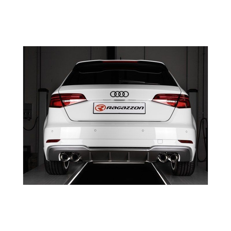 Silencieux arrière duplex RAGAZZON AUDI A3 typ 8V/8VA Sportback 35TFSI 150ch (09/2018-2020) - sortie ronde décalées (ECE)
