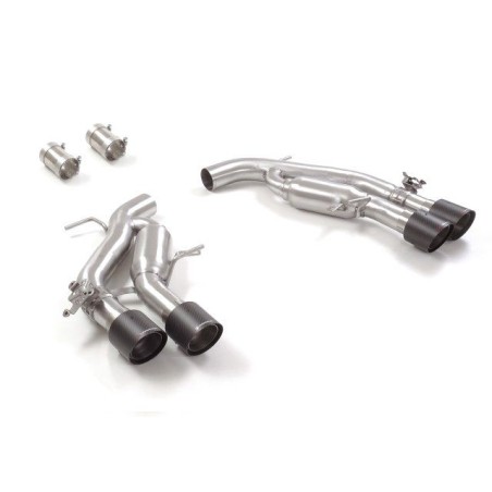 Silencieux arrière duplex RAGAZZON AUDI RS6 typ F2 - C8 4.0TFSI 600ch (2020+) - sortie ronde carbone décalées (Race)