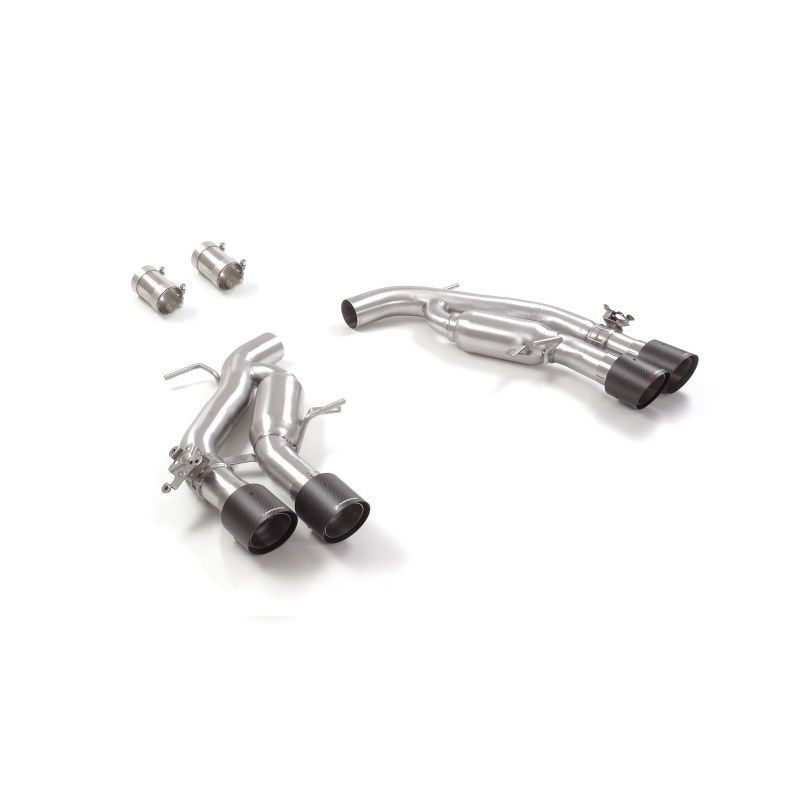 Silencieux arrière duplex RAGAZZON AUDI RS6 typ F2 - C8 4.0TFSI 600ch (2020+) - sortie ronde carbone décalées (Race)