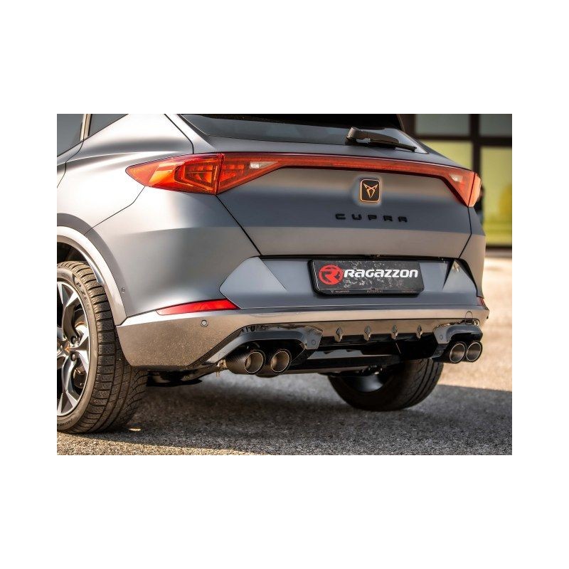 Silencieux arrière duplex RAGAZZON CUPRA Formentor KM VZ 2.0TSI 4Drive 310ch (2020-2024) - sortie ronde carbone décalées (ECE)