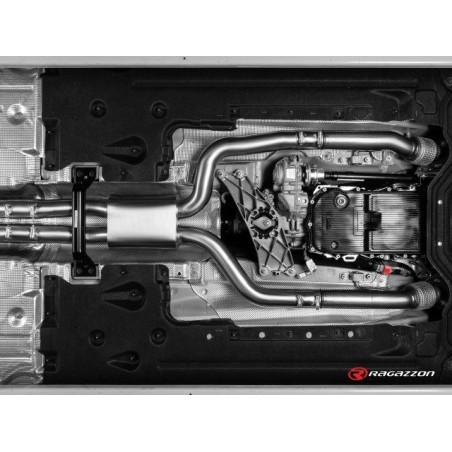 Silencieux intermédiaire ligne avec diamètre majoré 76 mm RAGAZZON MASERATI Grecale Trofeo 3.0 V6 530ch (2022+)
