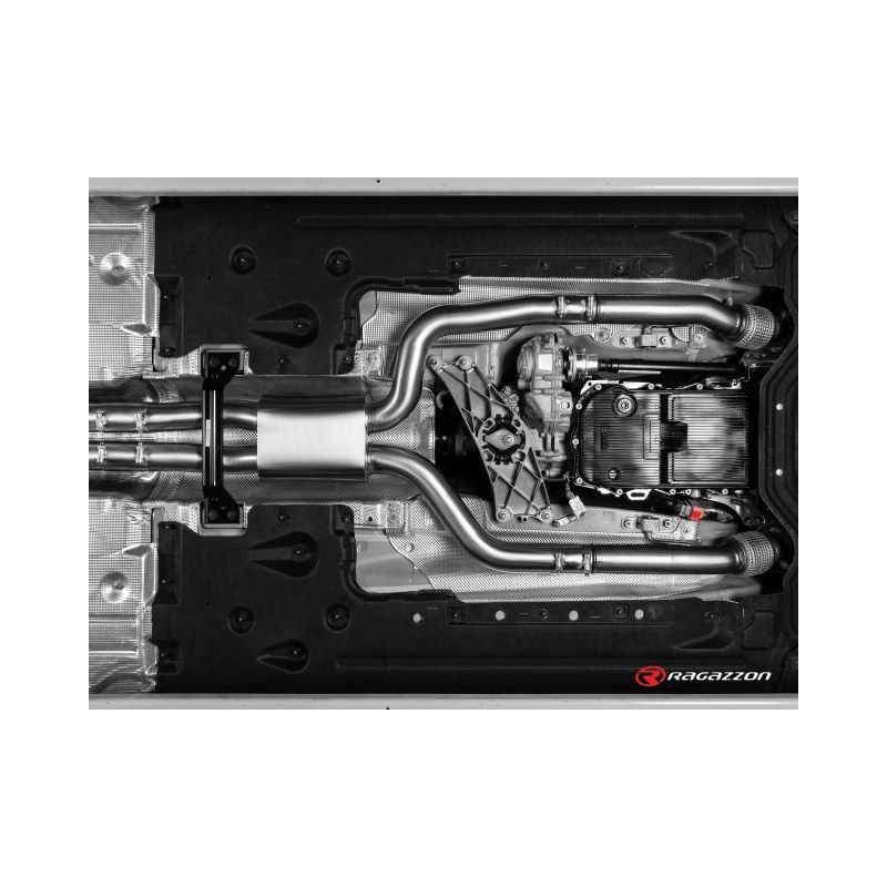 Silencieux intermédiaire ligne avec diamètre majoré 76 mm RAGAZZON MASERATI Grecale Trofeo 3.0 V6 530ch (2022+)