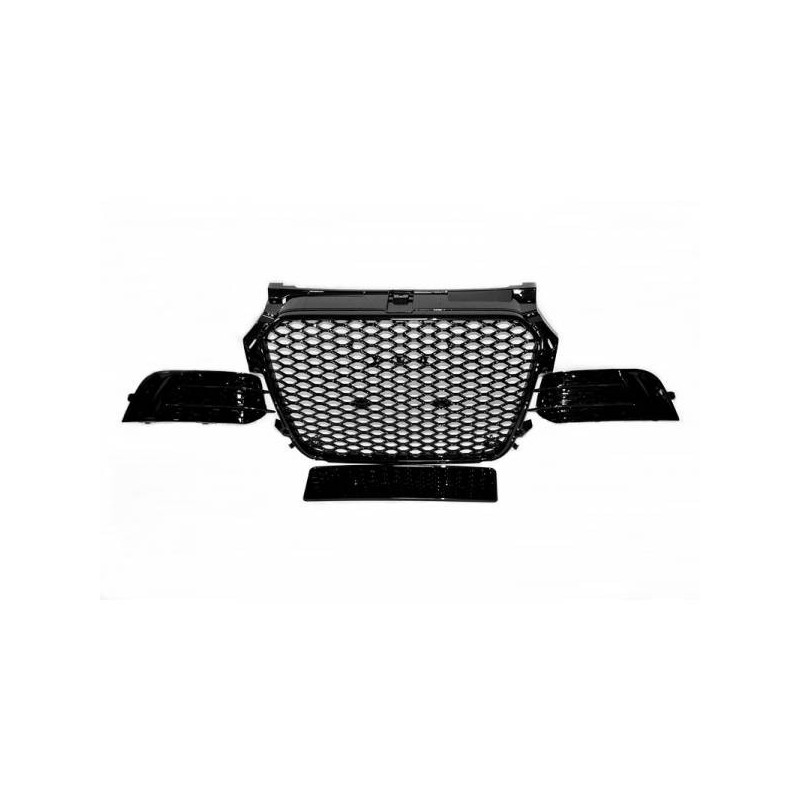 Calandre Audi A1 2012-2015 Look RS1 Black Carcasse Antibrouillard Tuning Tuning