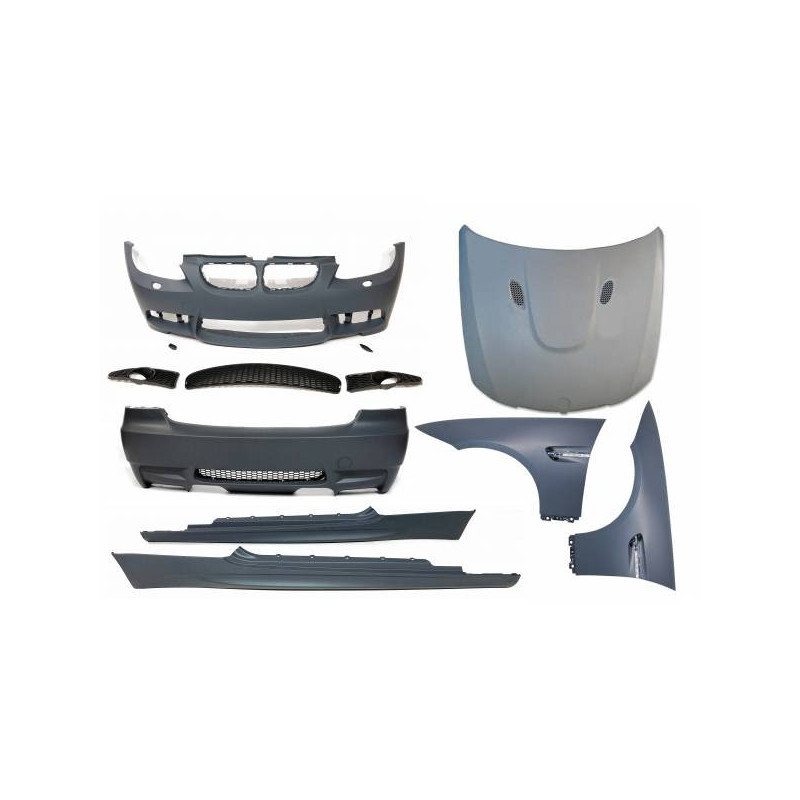 Kit Spoiler Pare-Chocs Avant Noir Pour BMW E92 E93 2010-2013 - Look Sport M